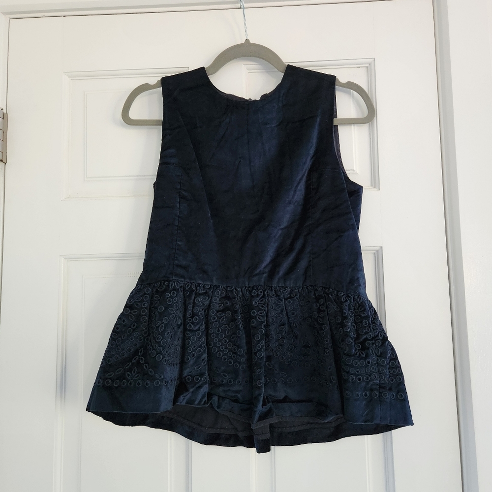 Velvet peplum top